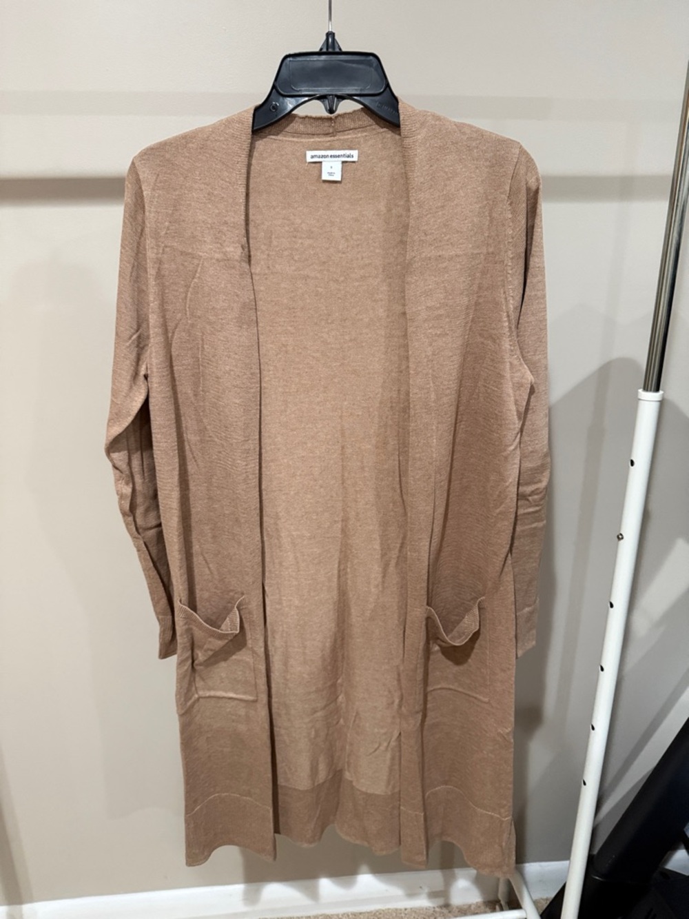 Amazon Essentials Women's Long Open-Front Cardigan - Tan